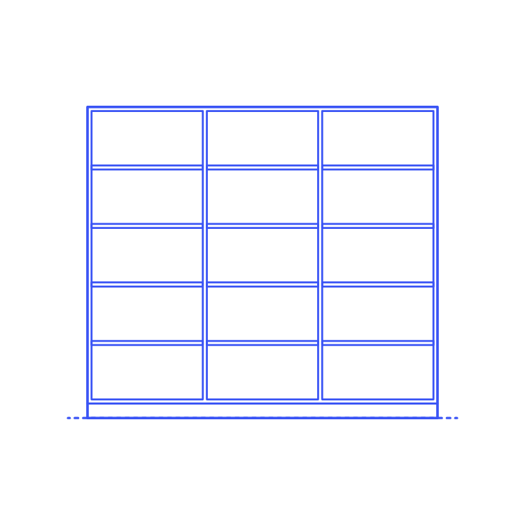 Layouts Pantries Reach In Framed Equal Bulk Editable Svg Line Art Free Vectors